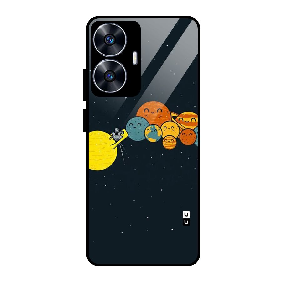 Planet Family Glass Back Case for realme C55