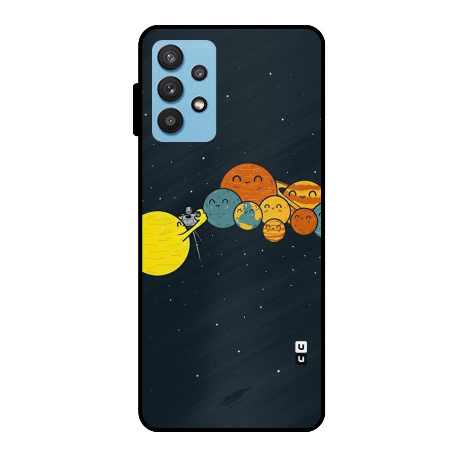 Planet Family Metal Back Case for Galaxy M32 5G