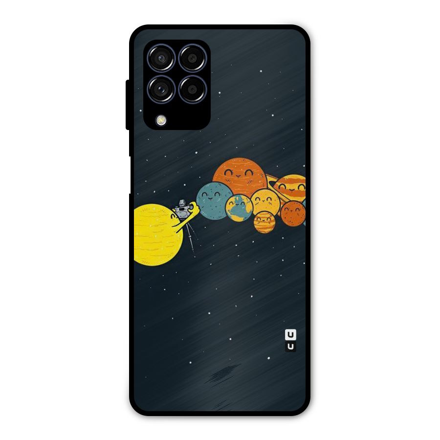Planet Family Metal Back Case for Galaxy M53 5G