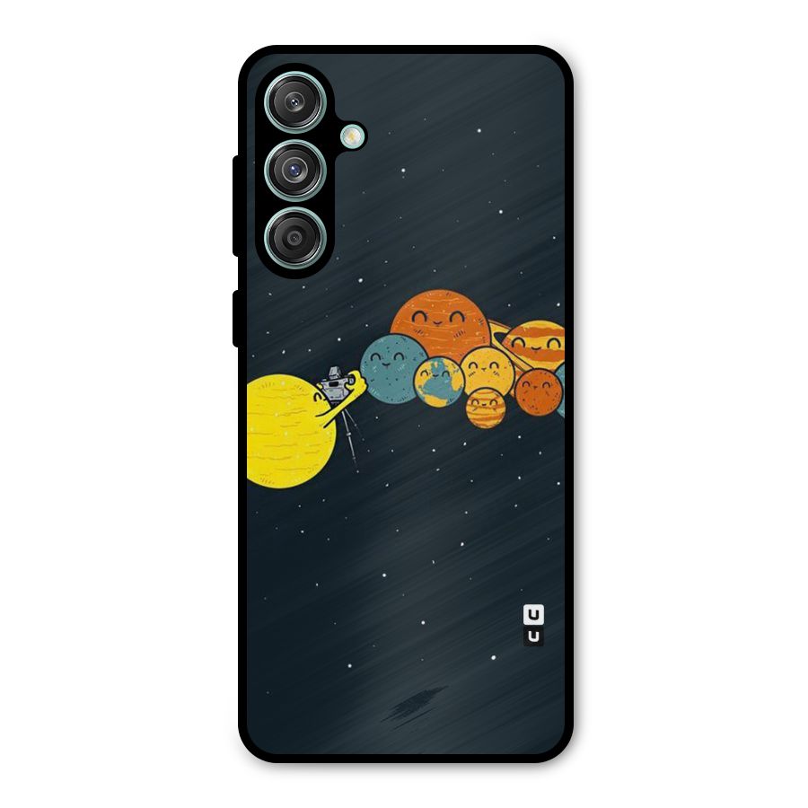 Planet Family Metal Back Case for Galaxy M55 5G