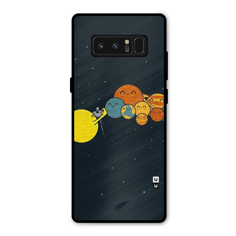 Planet Family Metal Back Case for Galaxy Note 8