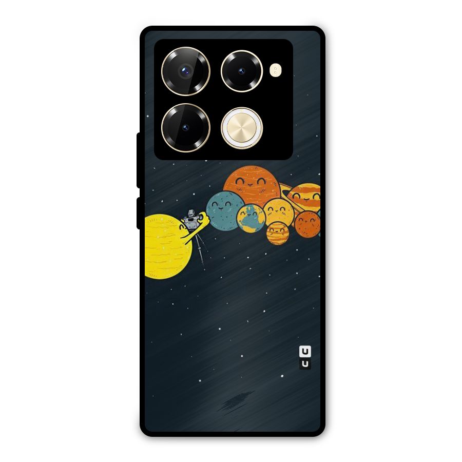 Planet Family Metal Back Case for Infinix Note 40 Pro Plus
