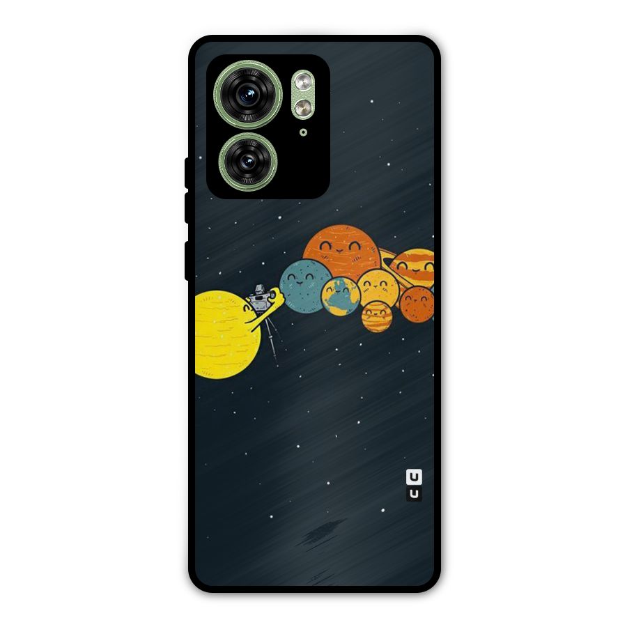 Planet Family Metal Back Case for Motorola Edge 40 5G