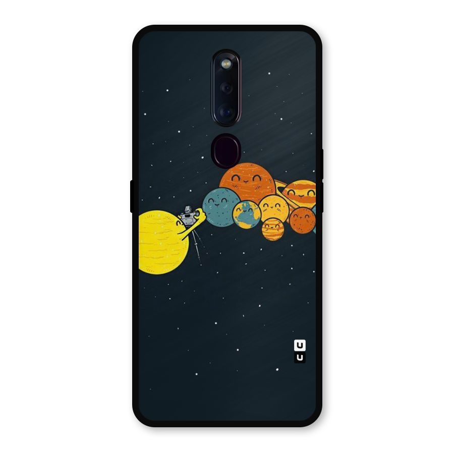 Planet Family Metal Back Case for Oppo F11 Pro