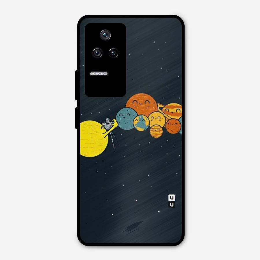 Planet Family Metal Back Case for Poco F4 5G