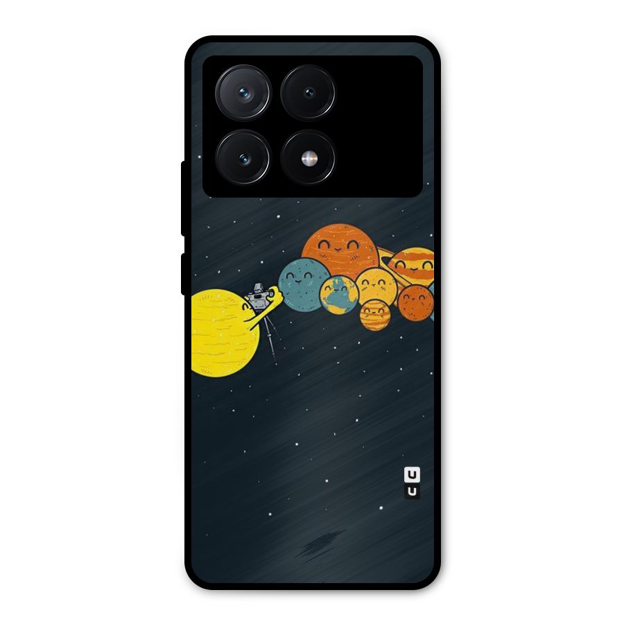 Planet Family Metal Back Case for Poco X6 Pro