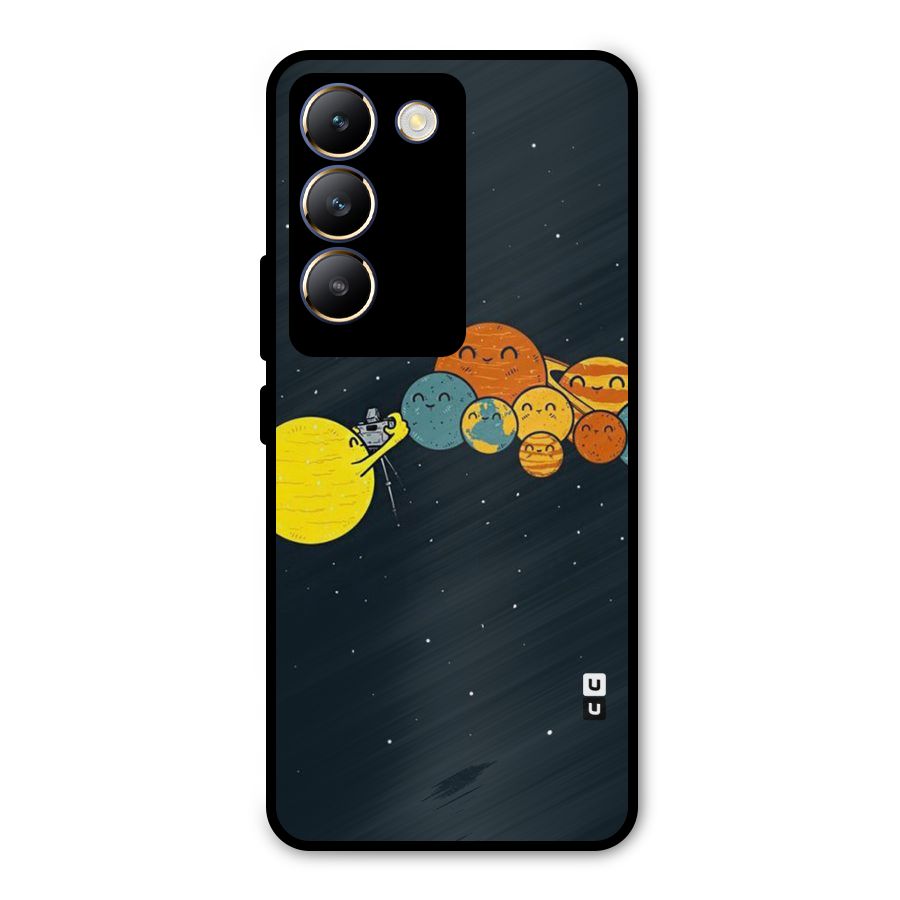 Planet Family Metal Back Case for Vivo T3 5G