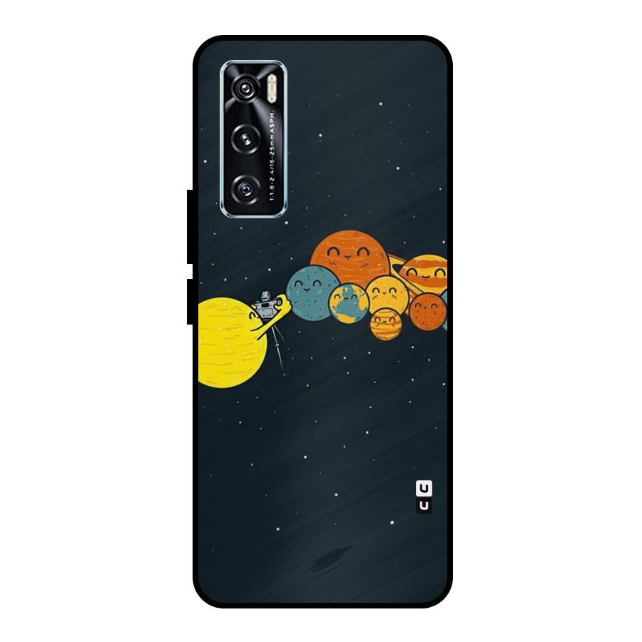 Planet Family Metal Back Case for Vivo V20 SE