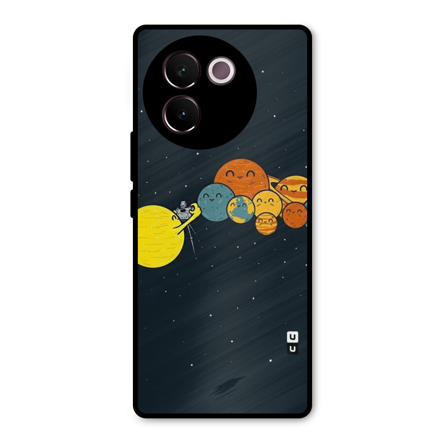 Planet Family Metal Back Case for Vivo V30e