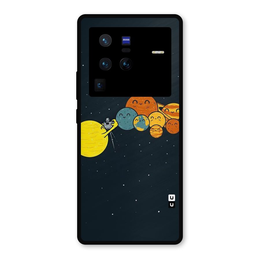 Planet Family Metal Back Case for Vivo X80 Pro