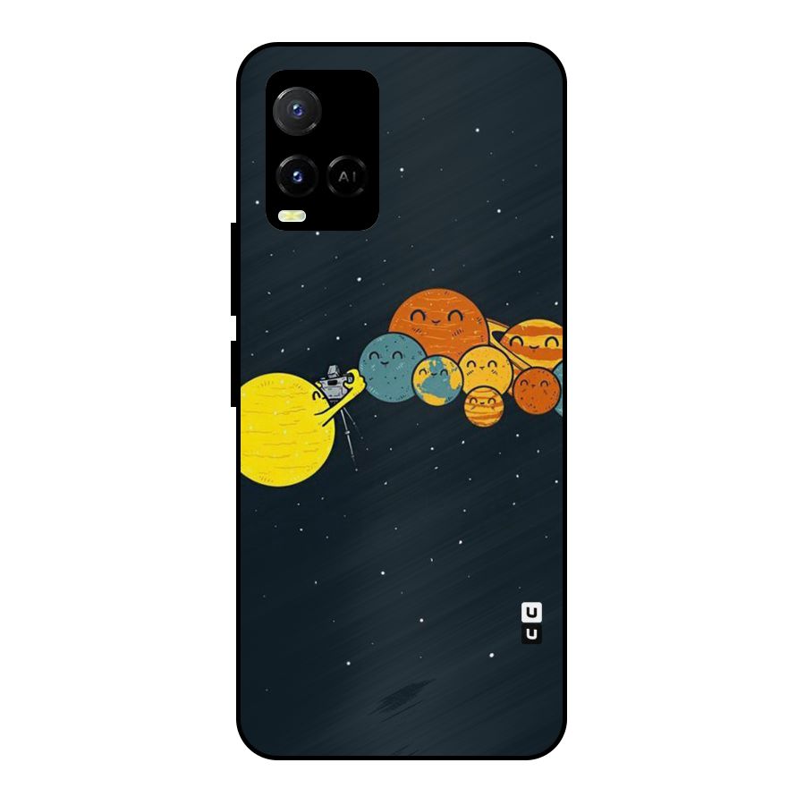 Planet Family Metal Back Case for Vivo Y21T