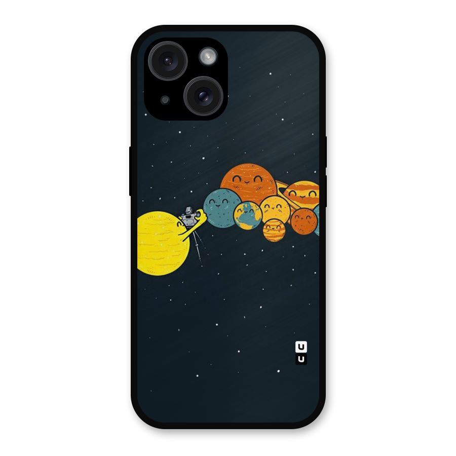 Planet Family Metal Back Case for iPhone 15