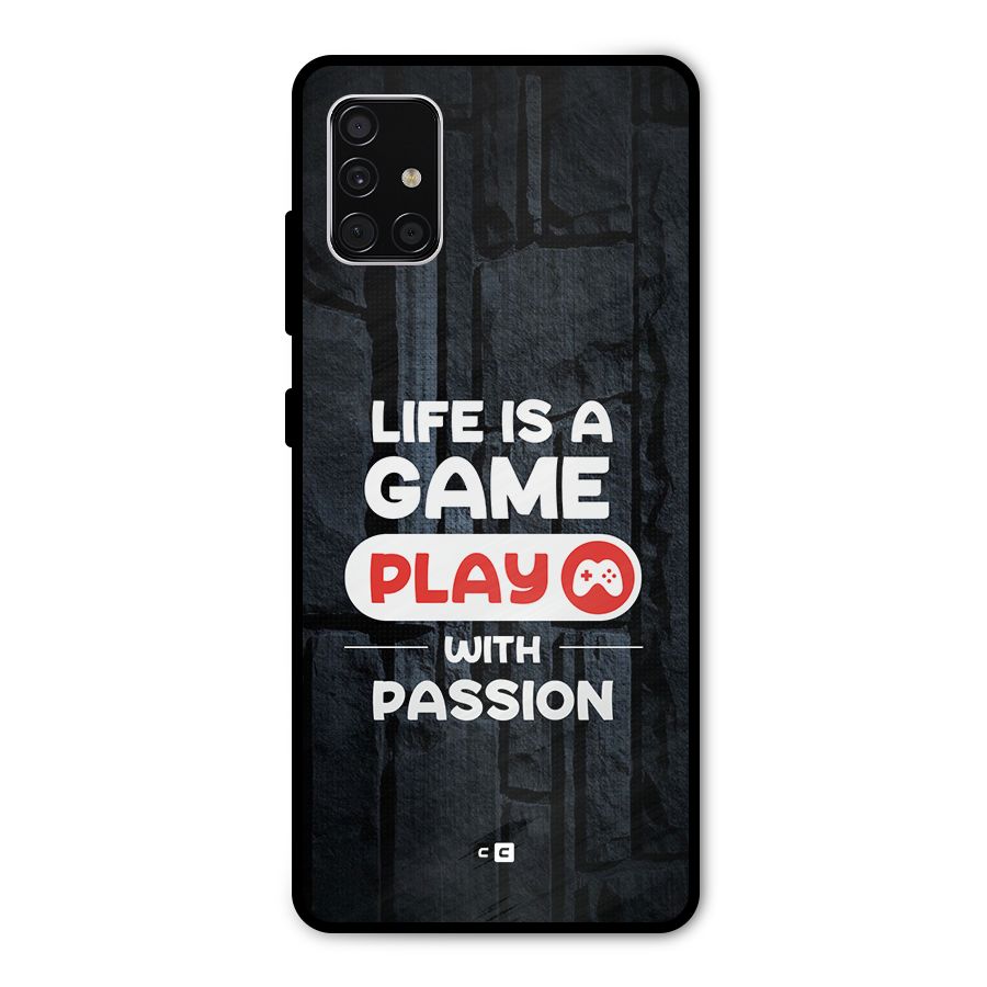 Play With Passion Metal Back Case for Galaxy A51