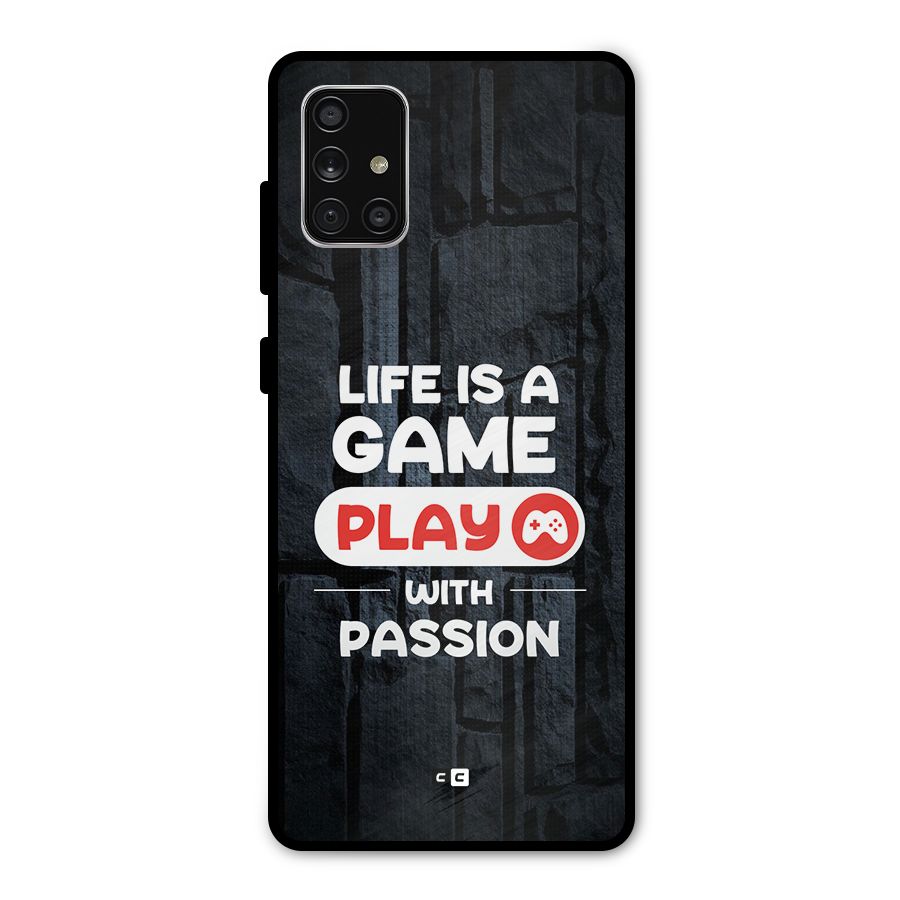 Play With Passion Metal Back Case for Galaxy A71