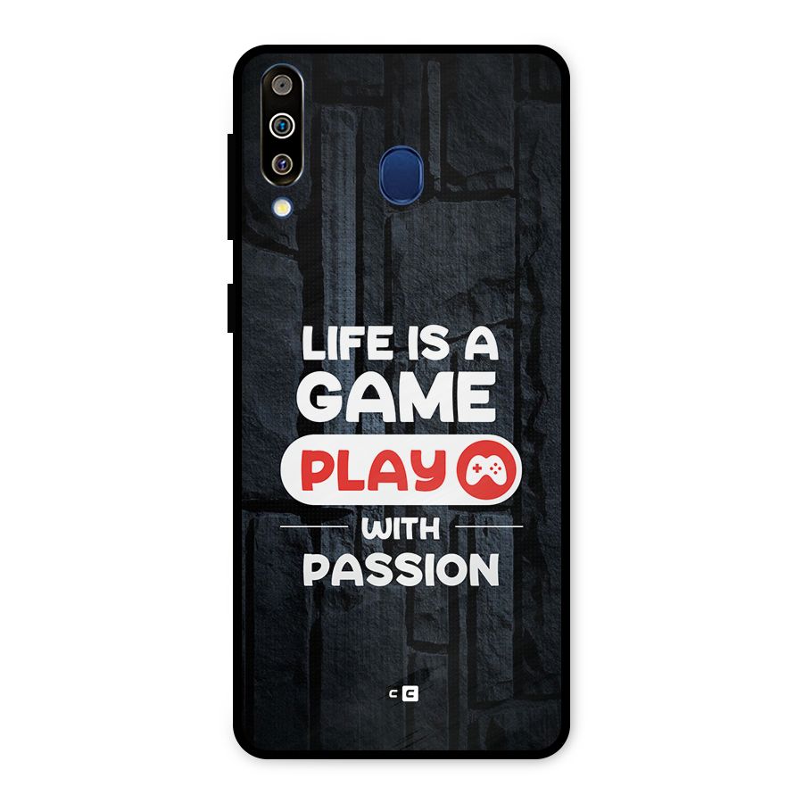 Play With Passion Metal Back Case for Galaxy M30