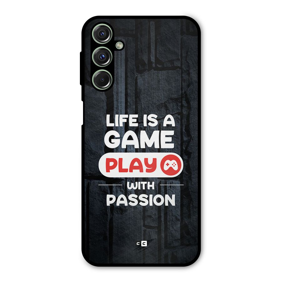 Play With Passion Metal Back Case for Galaxy M34