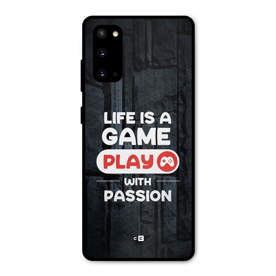 Play With Passion Metal Back Case for Galaxy S20