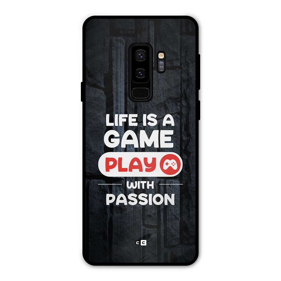 Play With Passion Metal Back Case for Galaxy S9 Plus