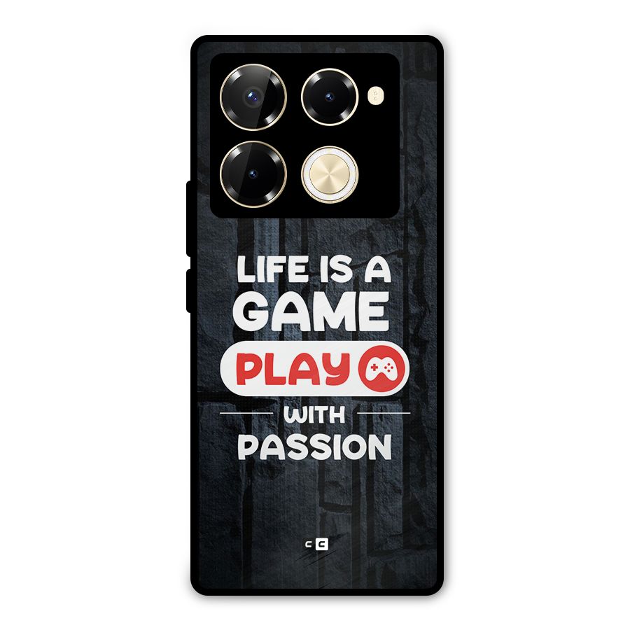 Play With Passion Metal Back Case for Infinix Note 40 Pro