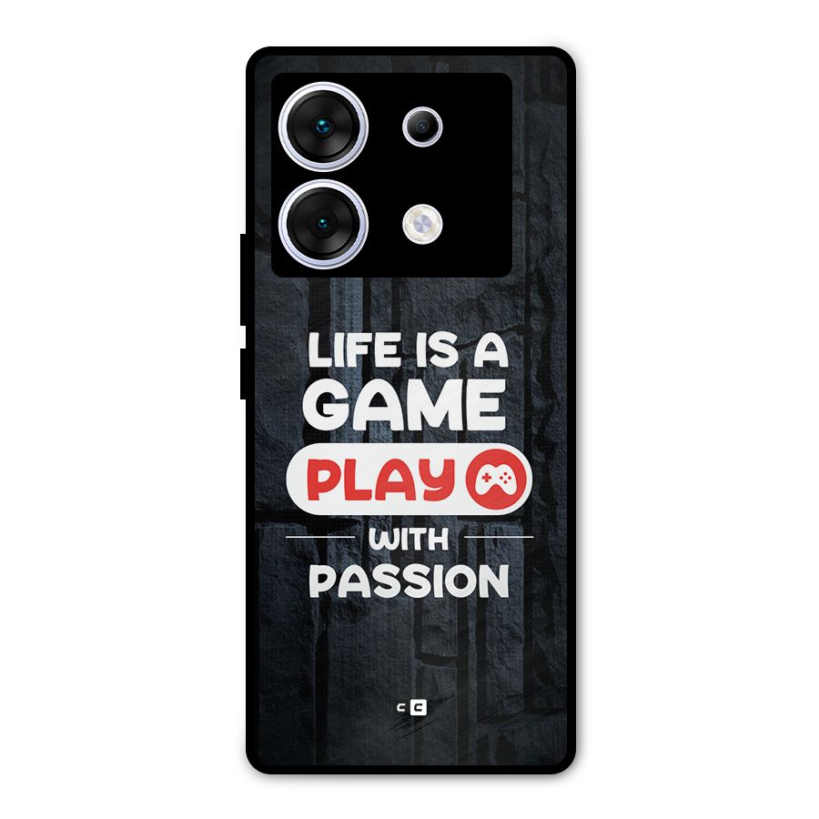 Play With Passion Metal Back Case for Infinix Zero 30 5G