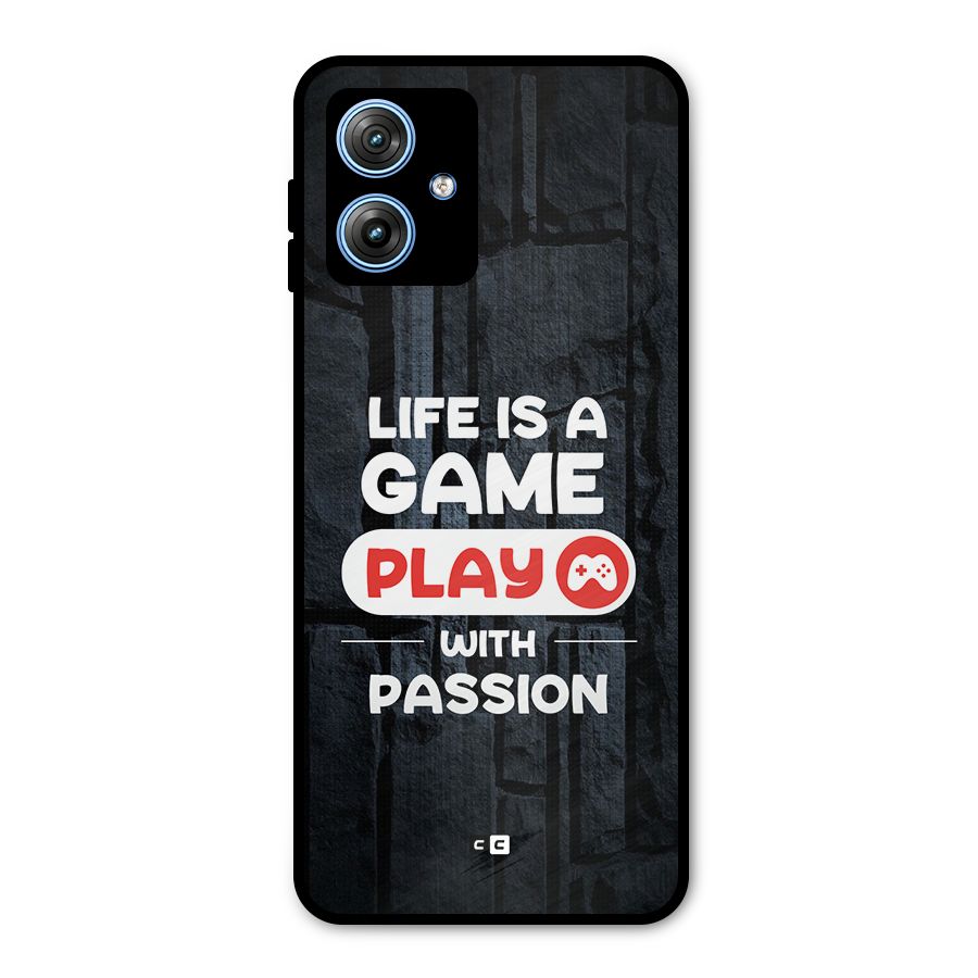 Play With Passion Metal Back Case for Moto G54