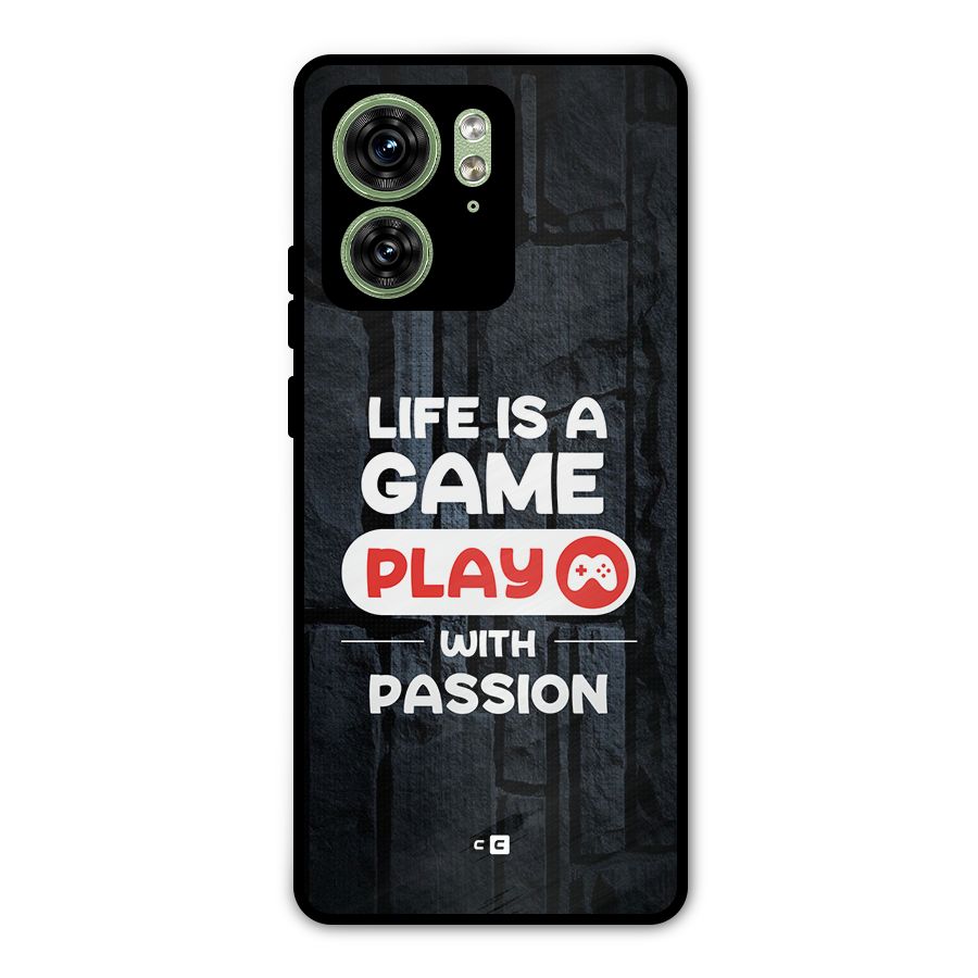 Play With Passion Metal Back Case for Motorola Edge 40 5G