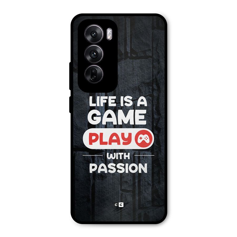Play With Passion Metal Back Case for Oppo Reno12