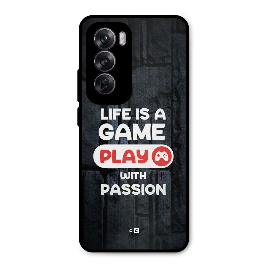 Play With Passion Metal Back Case for Oppo Reno12 Pro
