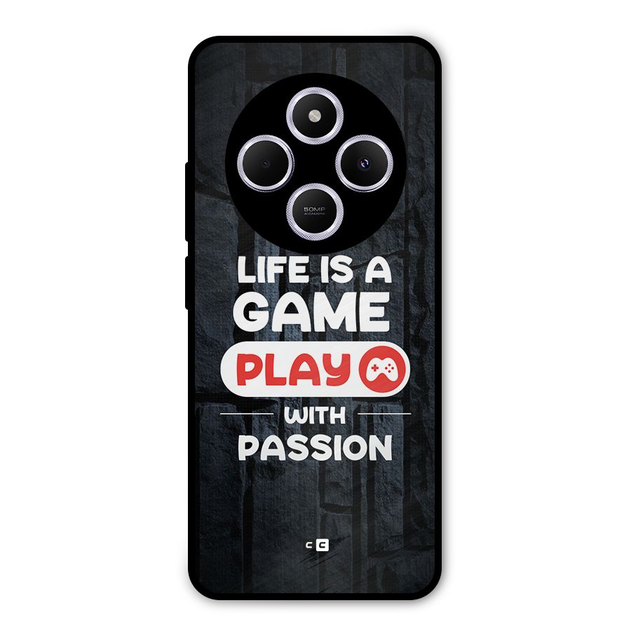 Play With Passion Metal Back Case for Poco C75 5G