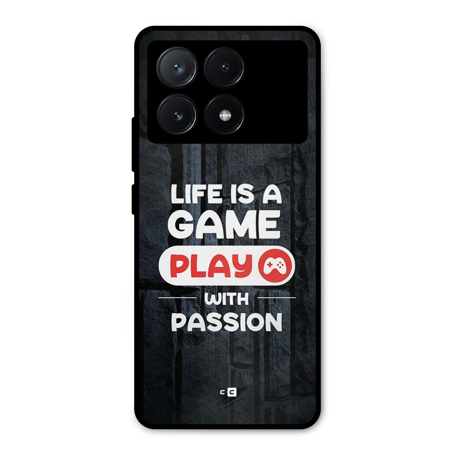 Play With Passion Metal Back Case for Poco X6 Pro