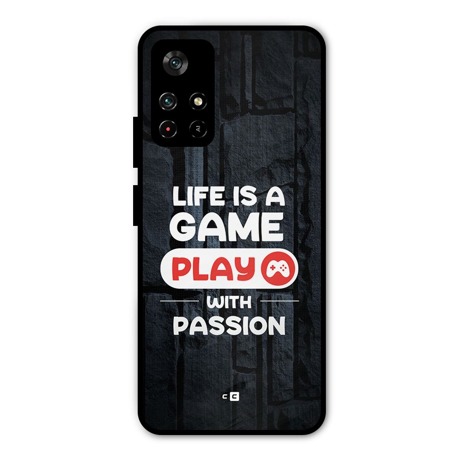 Play With Passion Metal Back Case for Redmi Note 11T 5G