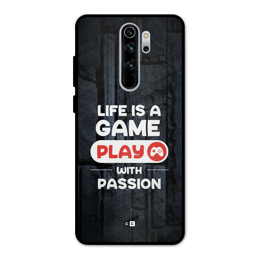 Play With Passion Metal Back Case for Redmi Note 8 Pro