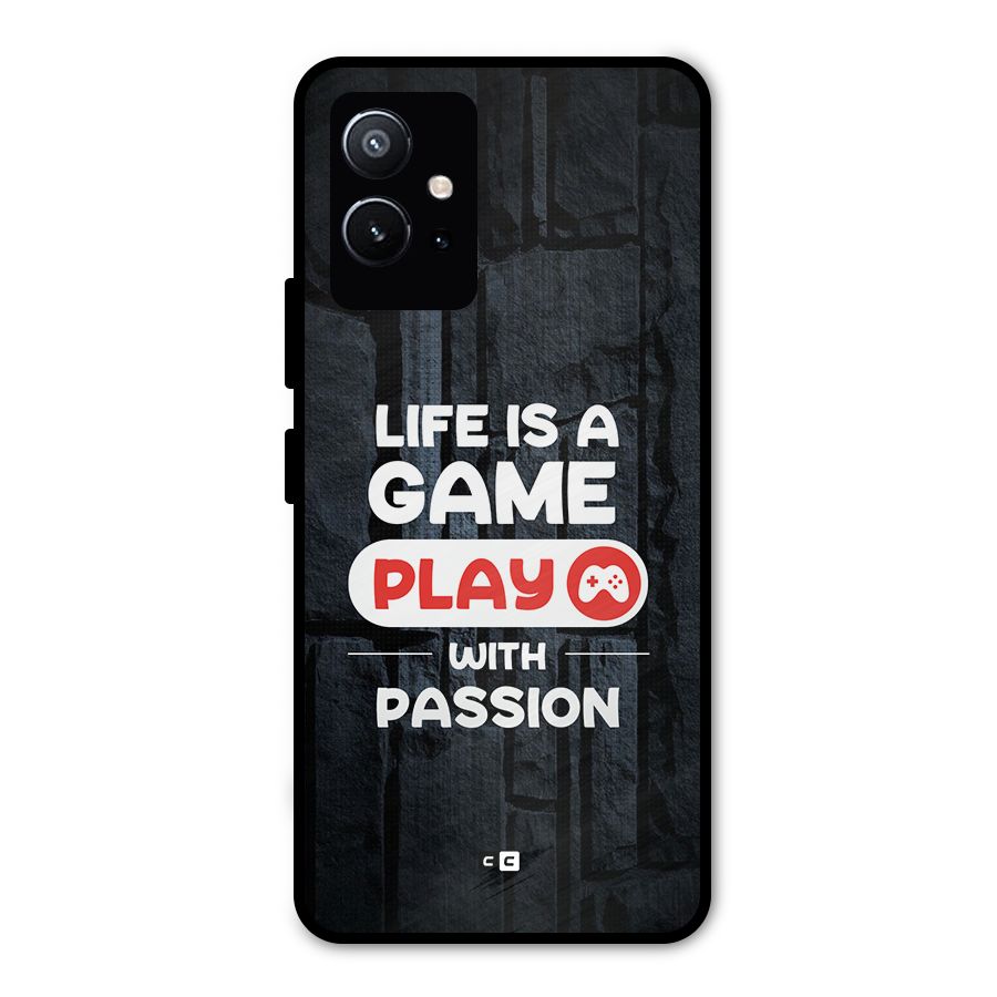 Play With Passion Metal Back Case for Vivo T1 5G