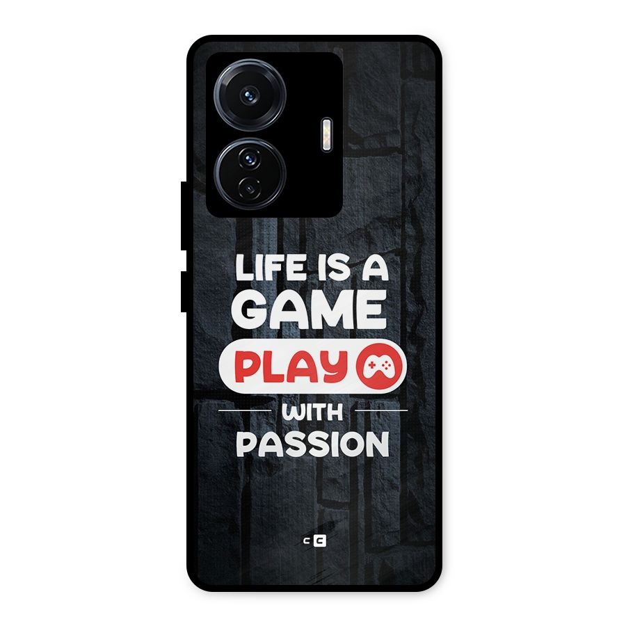 Play With Passion Metal Back Case for Vivo T1 Pro