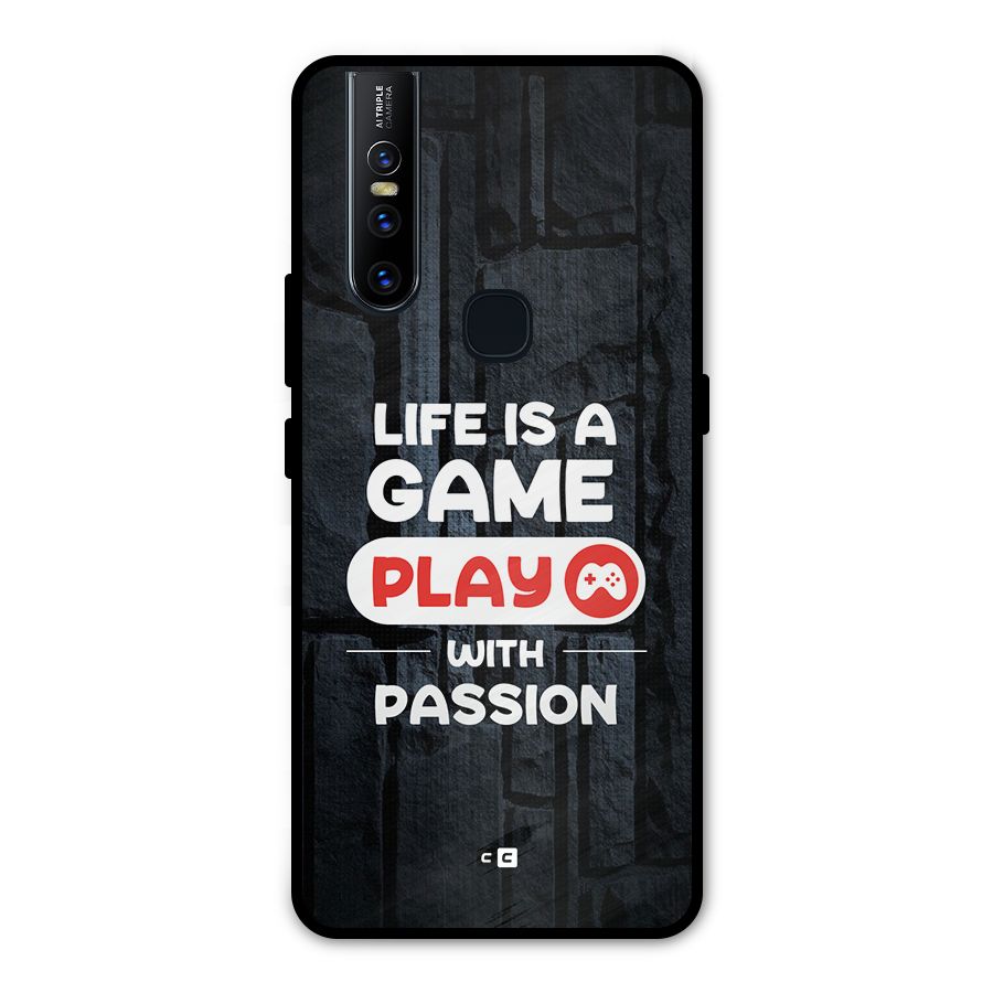 Play With Passion Metal Back Case for Vivo V15
