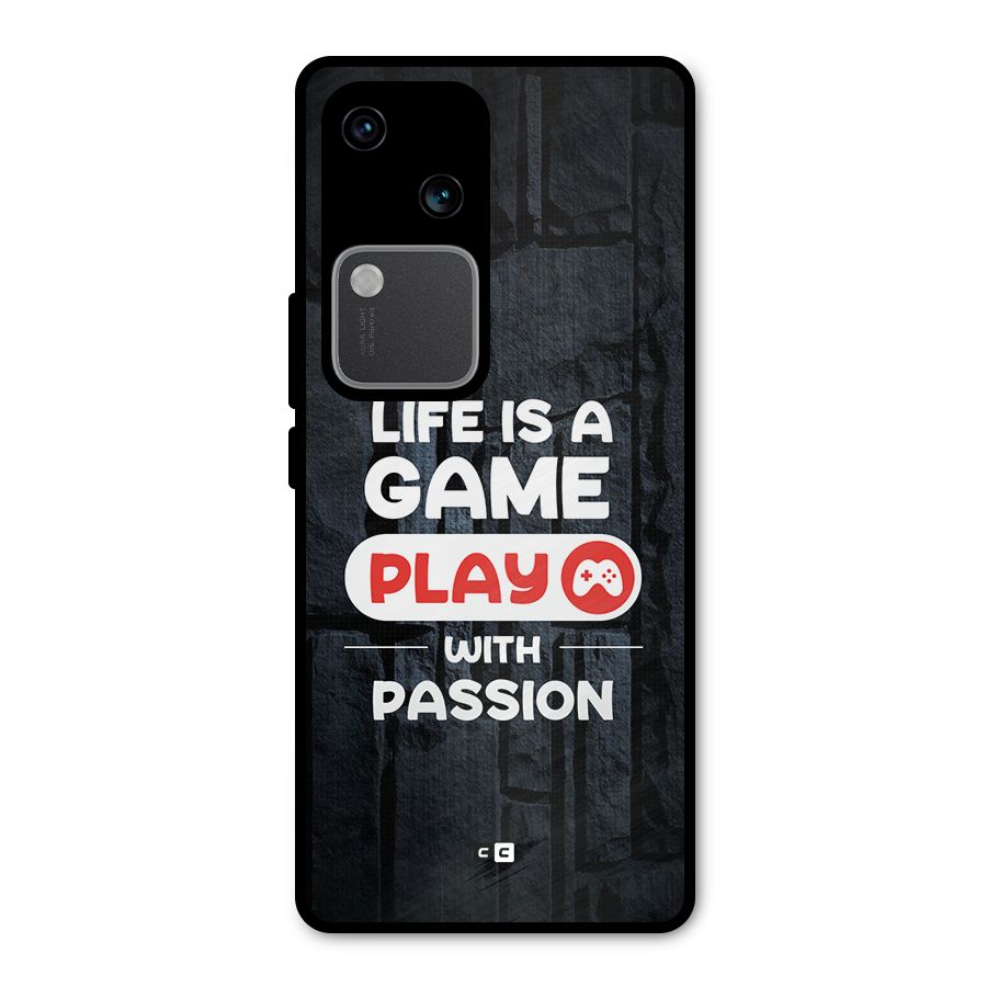 Play With Passion Metal Back Case for Vivo V30