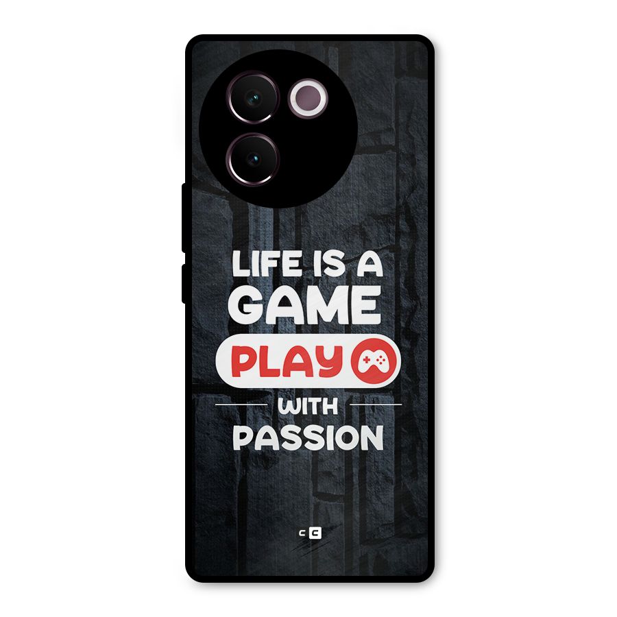 Play With Passion Metal Back Case for Vivo V30e