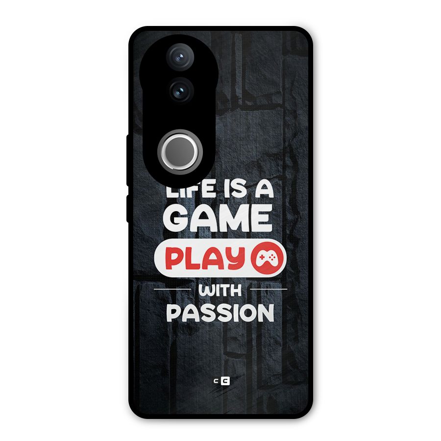 Play With Passion Metal Back Case for Vivo V50e