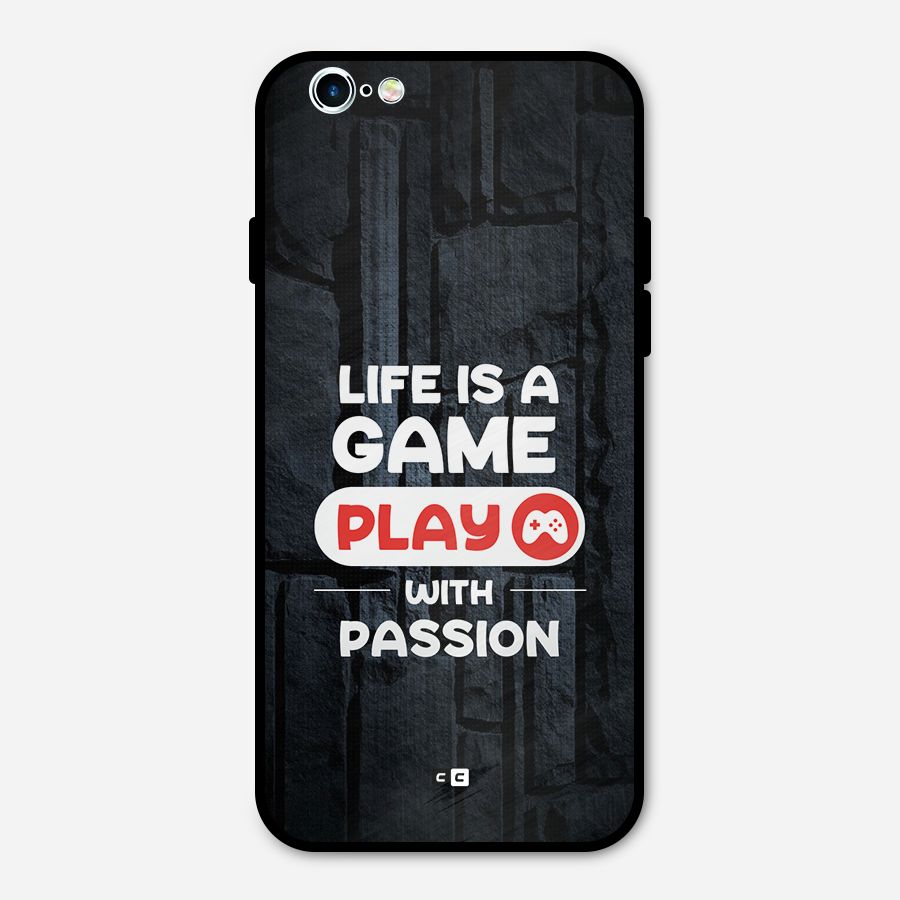 Play With Passion Metal Back Case for iPhone 6 6s