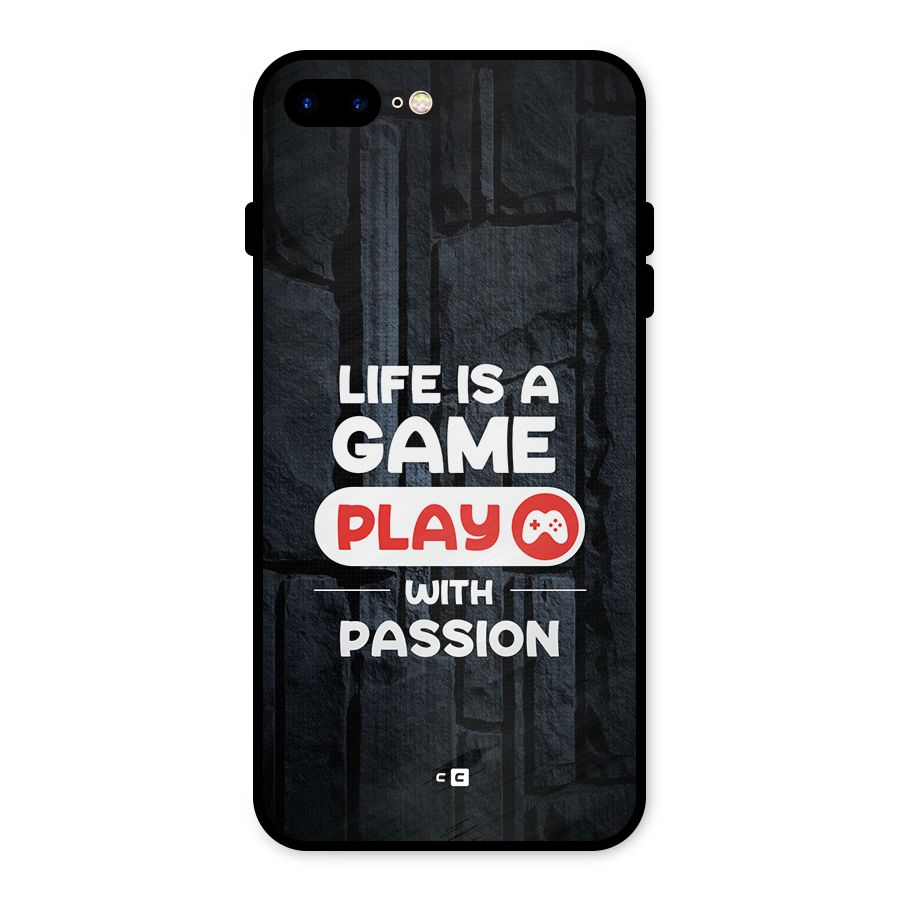 Play With Passion Metal Back Case for iPhone 8 Plus