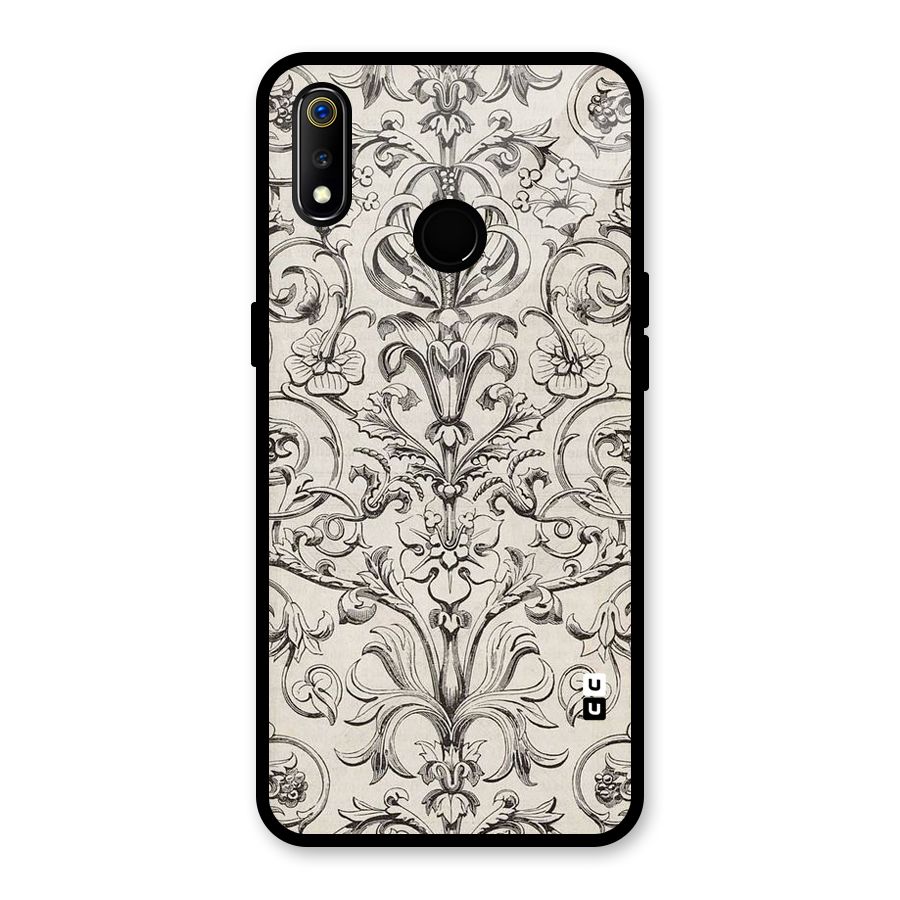 Pleasing Artsy Design Glass Back Case for Realme 3