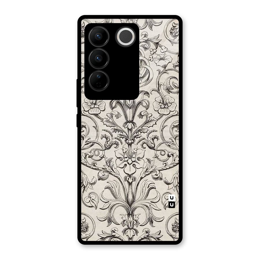 Pleasing Artsy Design Glass Back Case for Vivo V27