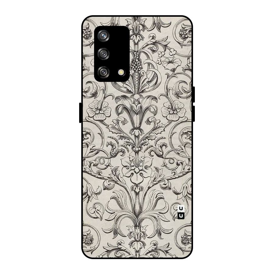 Pleasing Artsy Design Metal Back Case for Oppo F19