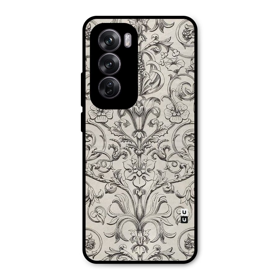 Pleasing Artsy Design Metal Back Case for Oppo Reno12 Pro