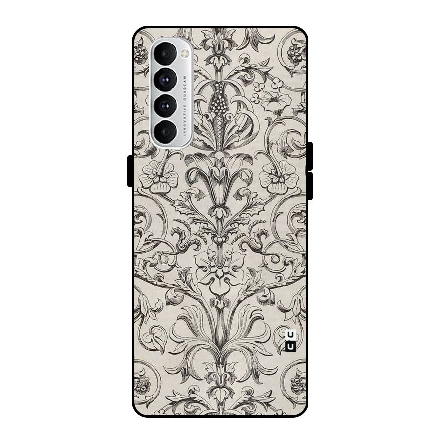 Pleasing Artsy Design Metal Back Case for Oppo Reno4 Pro