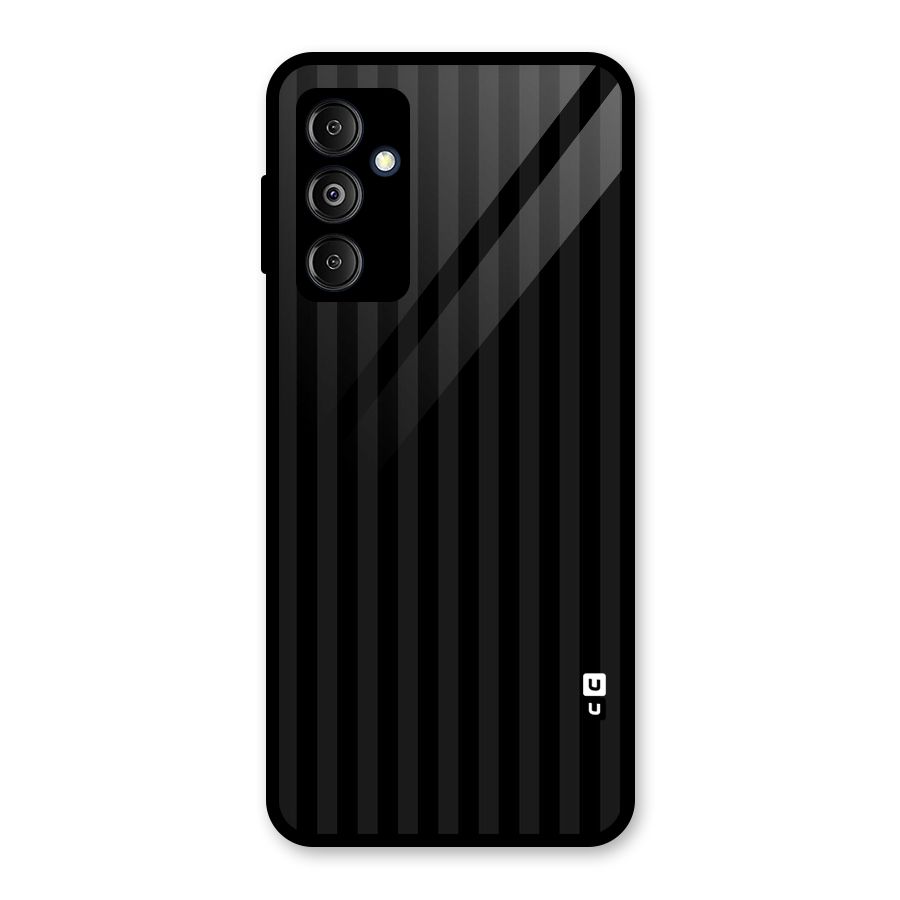 Pleasing Dark Stripes Glass Back Case for Galaxy M14 5G