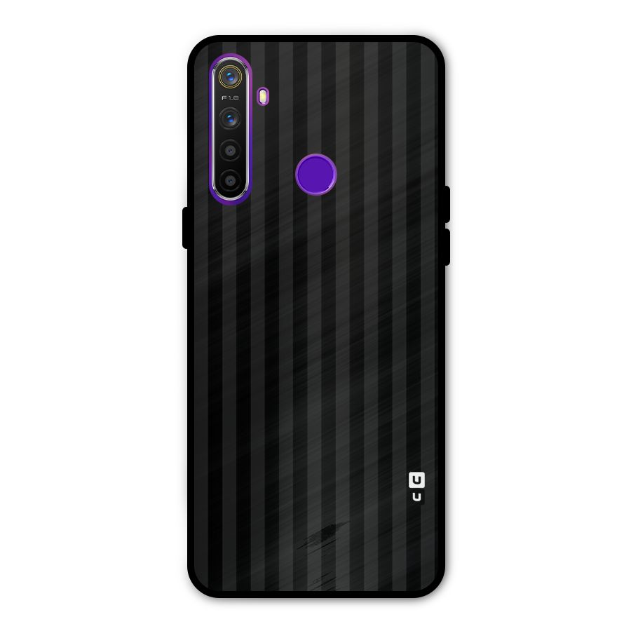 Pleasing Dark Stripes Glass Back Case for Realme 5s