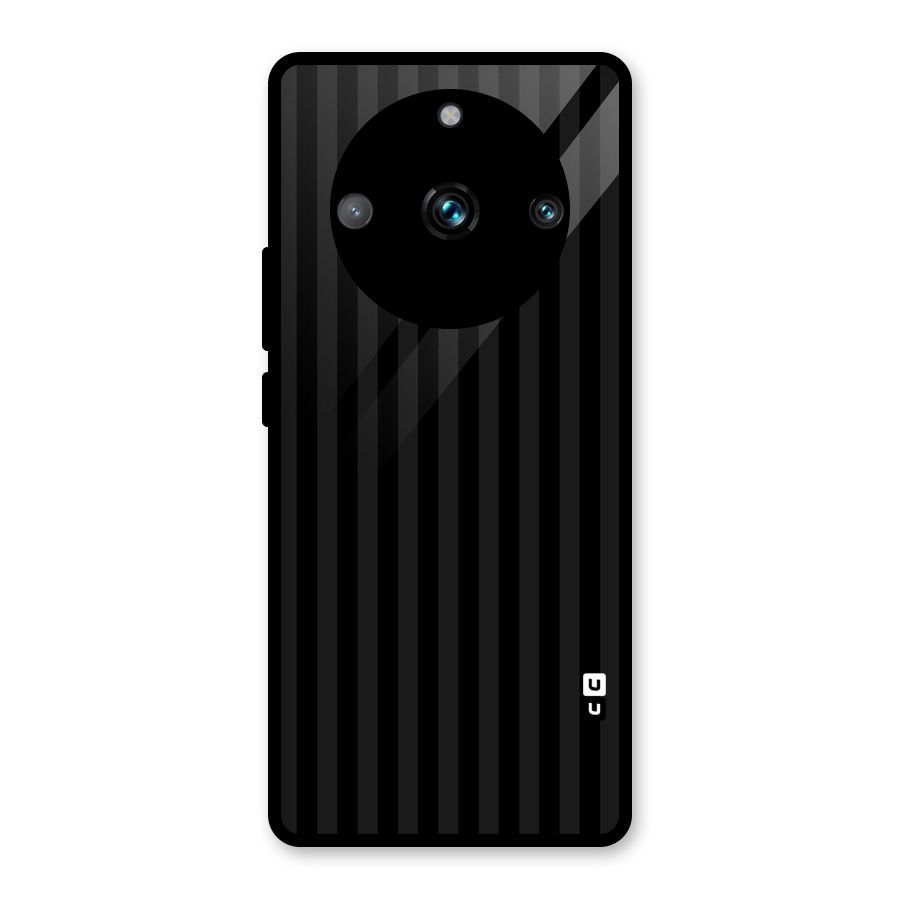 Pleasing Dark Stripes Glass Back Case for Realme Narzo 60 Pro