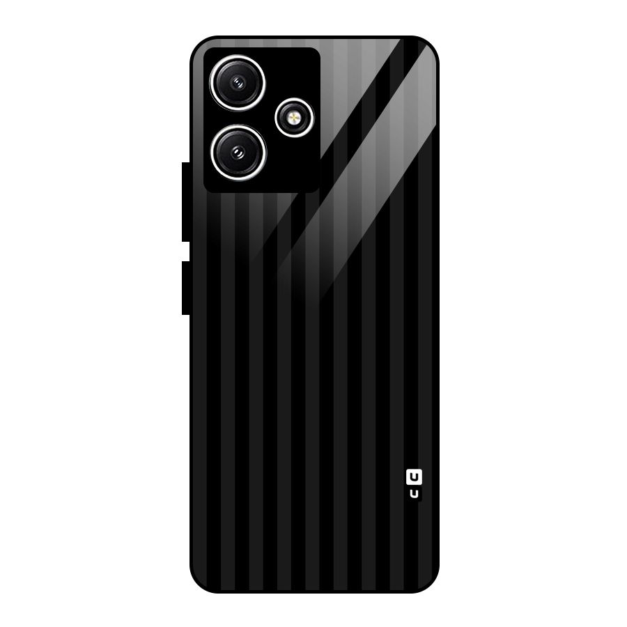 Pleasing Dark Stripes Glass Back Case for Redmi 12 5G
