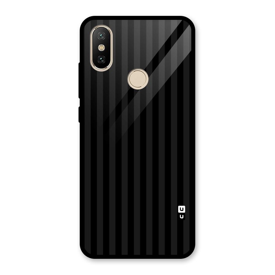 Pleasing Dark Stripes Glass Back Case for Redmi A2